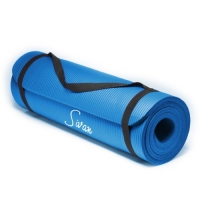 Sivan Health and Fitness® NBR Yoga and Pilates Mat (Blue)
