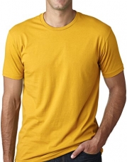 Next Level Apparel Mens Fitted Short-Sleeve Crewneck Tee. 3600 - X-Small - Gold