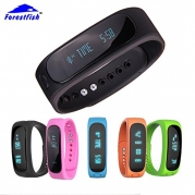 Forestfish(TM) Bluetooth Sync Smart Bracelet Sports Fitness Tracker Smart Wristband Water Resistant Tracker Bracelet Sleep Monitoring Anti-lost Smart Watch (Black)