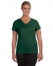 Augusta Sportswear Ladies' Moisture-Wicking V-Neck T-Shirt - DARK GREEN - XS