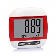 Multi-function LCD Display Pedometer Jogging Step Pedometer Walking Calorie Distance Counter(Red)