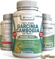 Best 100% Pure Garcinia Cambogia Extract Premium 1600mg 60% HCA *MOST GARCINIA PER CAPSULE* Best Ultra Slim 100% Natural Weight Loss Supplement Pill [NO ADDED CALCIUM] | Lots of 5-STAR Reviews | 3rd Party Lab Tested | BONUS Garcinia Weight Loss Guide and 