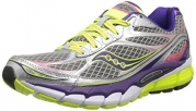 Saucony Women's Ride 7 Running Shoe,Silver/Purple/Citron,5 M US