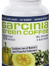 Garcinia Cambogia Extract PLUS Green Coffee Bean Extract PLUS Potassium and Black Pepper, 120 Caps maximum appetite suppressant and weight loss, dietary supplement, HCA optimized cleanse