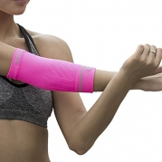 Zensah Compression Tennis Elbow Sleeve for Elbow Tendonitis, Tennis Elbow, Golfer's Elbow, Medium,Neon Pink