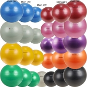 Isokinetics Inc. Brand Exercise Ball - Anti-Burst - 55cm/22 - Yellow