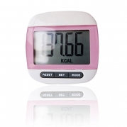 Colorful Multi-function LCD Display Pedometer Jogging Step Pedometer Walking Calorie Distance Counter (Pink)