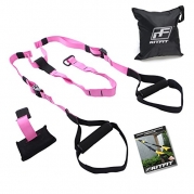 RitFit Gravity Straps Trainer Exercise Straps Portable Home Gym Equipment. (1 Year Warranty) (Pink)