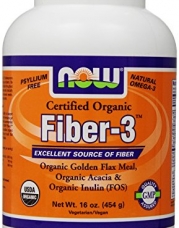 Now Foods Organic Fiber-3, 1-Pound