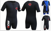Authentic RDX Fight Me Neoprene Sweat Shirt Rash Guard Sauna Suit Weight Loss Top MMA Blue