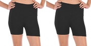 2 Pack Women's Seamless Stretch Yoga Exercise Shorts