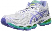 ASICS Women's Gel-Nimbus 16 Running Shoe,White/Periwinkle/Mint,5 M US