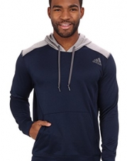 Adidas Men's Performance Ultimate Pullover Hoodie-Collegiate Navy/Grey-Small