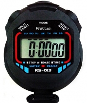 ProCoach Sports Stopwatch Timer RS-013 - Water Resistant, Large Display • with Date, Time and Alarm Function • Ideal for Sports Coaches and Referees