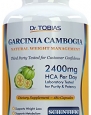 Dr. Tobias Garcinia Cambogia with 2400mg HCA per Day - Third Party Tested - Weightloss Support With Ingredients You Can Trust