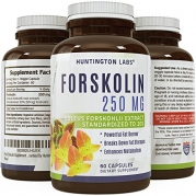 Pure Forskolin Supplement - Highest Grade & Powerful Antioxidant, Weight Loss, Boosts Energy for Women & Men - Guaranteed By Huntington Labs
