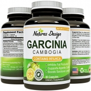 Natural Weight Loss Supplement Pills for Women & Men - Best Selling Garcinia Cambogia With 95% HCA for Safe Appetite Suppression & Weight Loss - Improved Bioefficacy Formula - GMP Certified - 100% Money Back Guarantee - Made in the USA by Natures Design