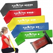 Resistance Loop Bands - Set of 5 Fitness Exercise Bands for Fitness Workouts - Stretching and Physical Therapy