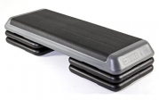 The Step Original Health Club Step Platform with 4 Risers, 40-Inch, Gray/Black