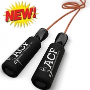 ACF Speed Jump Rope Adjustable For Cross Training Fitness and Cardio (LEATHER)