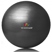 Wacces® Fitness Exercise and Stability Ball (Black, 55 cm)