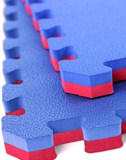 IncStores - 1 MMA Interlocking Foam Tiles (Blue/Red, 10 Tiles) - Perfect for martial arts, lightweight home gyms, p90x, Insanity, gymnastics, yoga, cardio, aerobic, and plyometric exercises