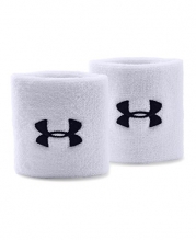 Under Armour 3-Inch Performance Wristband, White/Black, Adult