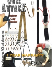 WOSS AttacK Trainer Made in USA - Best PRO Trainer System with Rubber Grips (Brown)