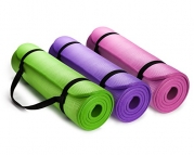 HemingWeigh 1/2-Inch Extra Thick High Density Exercise Yoga Mat with Carrying Strap (3 Pack Combo)