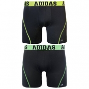 Adidas Men's (Pack of 2) Sport Performance ClimaCool Boxer-Green/Lime-Small