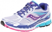 Saucony Women's Guide 8 Running Shoe,White/Twilight/Pink,5 M US