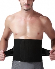 Tulucky mens Waist Cincher Trainer Body Girdle Corset Gym Workout sport shapewear(black,XL)