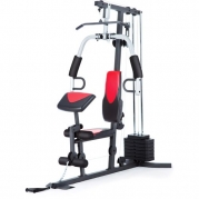 Home Gym Weider 214 lb Stack, 300 lbs, exercise chart, ankle strap, vinyl seats