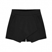 Etosell Fashion Women Irregular Low Waist Shorts Culottes Pants Skirt Black S