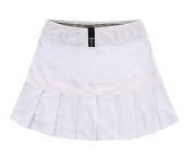 LANBAOSI Women's Boufancy Short Dress High Waist Pleated Tennis Skirts M White