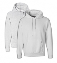 Hanes P170 Mens EcoSmart Hooded Sweatshirt Small 1 Ash + 1 White