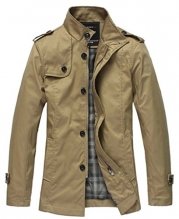WantDo Men's Fashion Casual Lightweight Jacket Khaki US Large