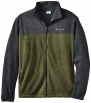 Columbia Men's Big & Tall Steens Mountain Full Zip 2.0 Fleece Jacket, Charcoal Heather/Surplus Green, Large/Tall