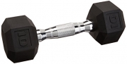 Cap Barbell Workouts Coated Hex Dumbbell, Black, 10 lb