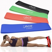 ACF 4 Exercise Bands - Resistance Loop Bands for Fitness and Stretching Workouts