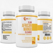 Slim African Mango with Raspberry Ketone Cleanse for Weight Loss and Detoxing - Complete 2-in-1 Formula With Cascara Sagrada and Many Others - 60 Capsules