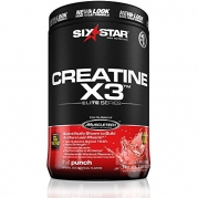 Six Star Pro Nutrition Elite Series Creatine X3 2.52lb Fruit Punch US (Packaging may vary)