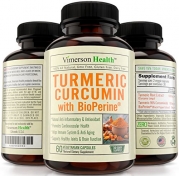 Turmeric Curcumin with Bioperine® 1300mg. Anti-inflammatory, Antioxidant & Anti-Aging Supplement with Black Pepper for Best Absorption. Premium Pain Relief & Joint Support. 100% All Natural & Non-Gmo