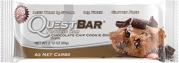 Quest Nutrition Protein Bar, Chocolate Chip Cookie Dough, 21g Protein, 2.1oz Bar, 12 Count