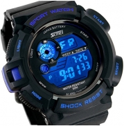 Fanmis S-Shock Multi Function Digital LED Quartz Watch Water Resistant Electronic Sport Watches Blue