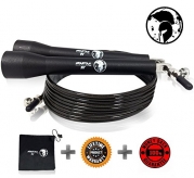 [#1 RATED CROSSFIT JUMP ROPE] Spartan Fit Speed Jumping Rope - 10ft Adjustable Length - FREE Jump Rope Case - Best For Crossfit Boxing MMA Fitness Training Double Unders - 100% Money Back Guarantee