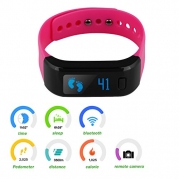 Excelvan All-in-One OLED Smart Healthy Bracelet IP67 Waterproof Bluetooth Pedometer Tracking Calorie Wristband Sleep Monitor Call Reminder Smart Wristband for Android IOS Cellphones (As Picture)