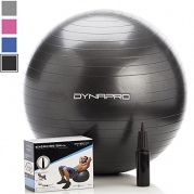 Exercise Ball with Pump, GYM QUALITY (Black, 65 centimeters) Ball by DynaPro Direct. More colors and sizes available aka Yoga Ball, Swiss Ball