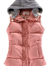 Cloudy Arch Women's Winter Outwear Vest Detachable Hood Waistcoat