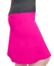 Kosher Casual Women's To The Knee Length Running Skirt With Built In Shorts Small Hot Pink